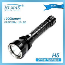 Hi-max nuevo estilo Buceo Alum Allo1000 lúmenes de buceo llevado antorcha